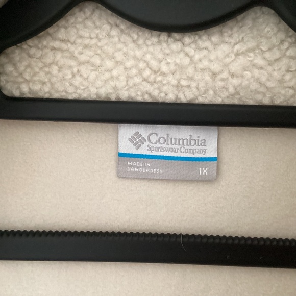 Women's Columbia Panorama Sherpa Long Jacket Coat Cream/Oatmeal/Dark Stone 1X - Picture 9 of 16